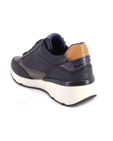 CARMELA 161825 NAVY CASUAL LEATHER SNEAKERS NAVY BLUE AZUL MARINO