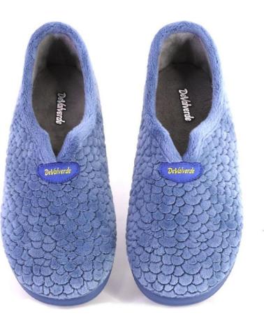Calzado de casa DEVALVERDE  de Mujer 1142 ZAPATILLAS DE CASA DE MUJER  AZUL