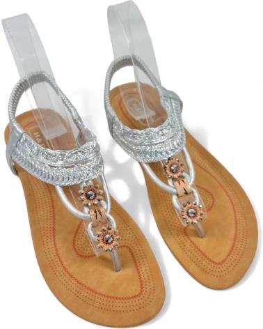 Woman Sandals TIMBOS ESCLAVA PLANA COMODA MUJER PLATA 130315  PLATEADO