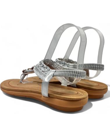 Woman Sandals TIMBOS ESCLAVA PLANA COMODA MUJER PLATA 130315  PLATEADO