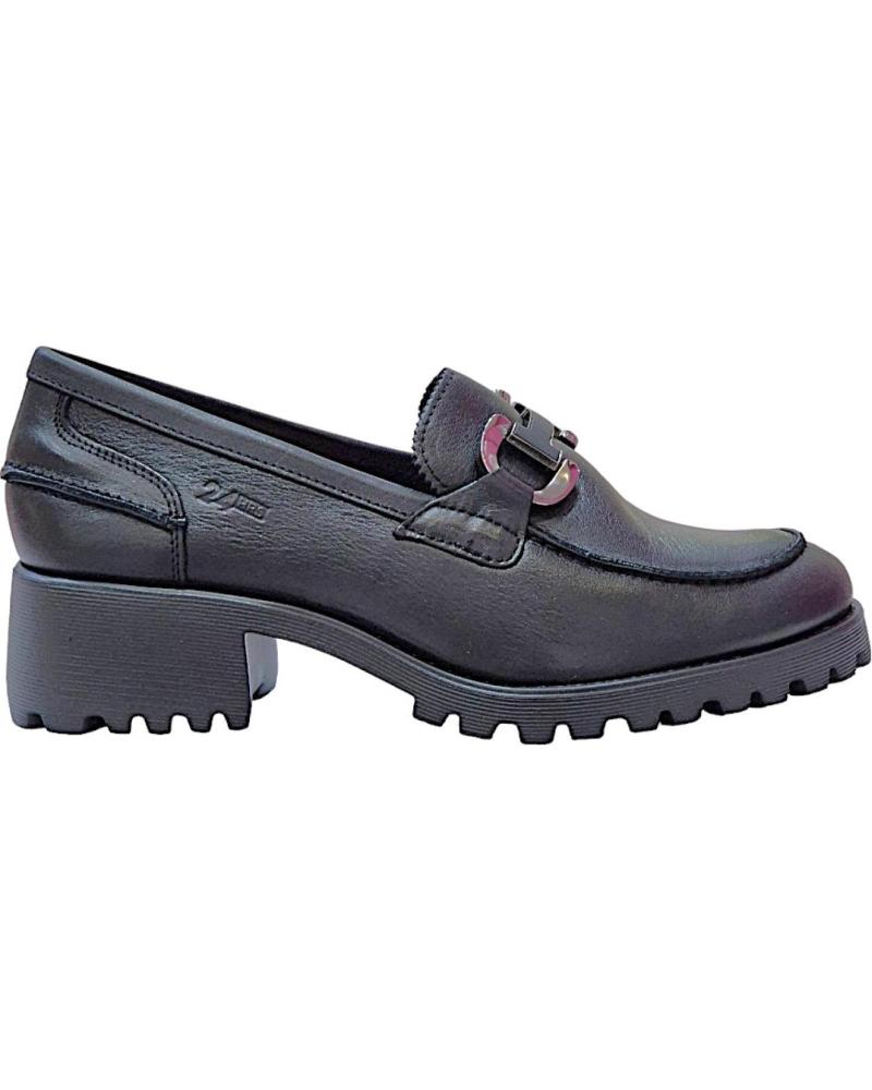 Sapatos 24 HORAS  de Mulher MOCASINES NEGROS TACON  MIST-S NEGRO