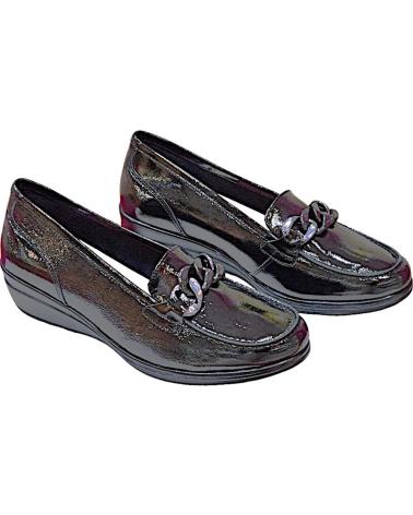 Chaussures 24 HORAS  pour Femme MOCASINES CHAROL NEGROS  PALAK-S NEGRO