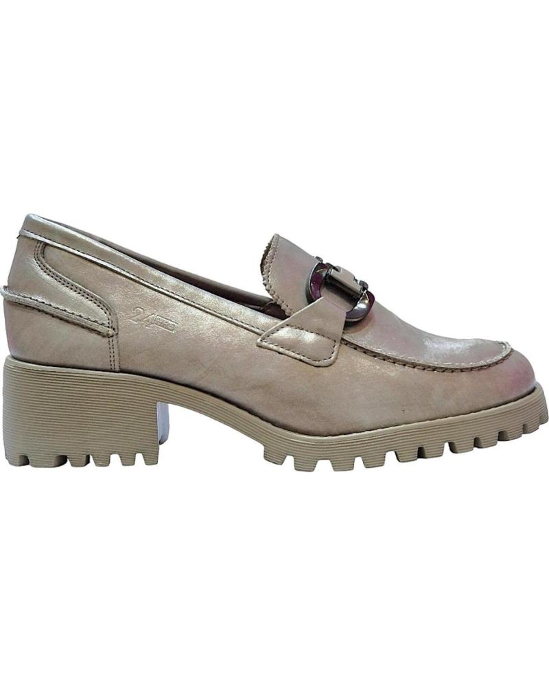 Zapatos 24 HORAS  de Mujer MOCASINES TACON METALIZADOS  ARENA OSSID-S