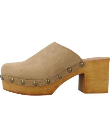 Woman Clogs YELLOW ZUECOS MUJER MODELO ANDREA COLOR MARRON CLARO  HABANA