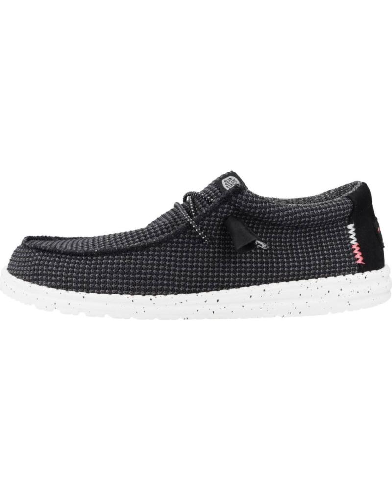 Nauticos per Uomo HEY DUDE INFORMALES HOMBRE MODELO WALLY SPORT COLOR NEGRO BLCKWHT