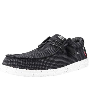 Nauticos per Uomo HEY DUDE INFORMALES HOMBRE MODELO WALLY SPORT COLOR NEGRO BLCKWHT