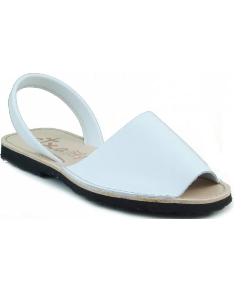 Sandalias de Mujer y Hombre y Niña y Niño ARANTXA MENORQUINA DE PIEL BLANCO