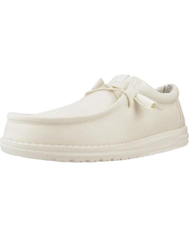 Nauticos de Hombre HEY DUDE INFORMALES HOMBRE MODELO WALLY CANVAS COLOR BLANCO STNWHT