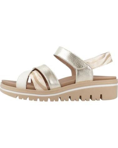 Woman Sandals PIESANTO 240784 SANDALIAS DE MUJER PIEL BEIGE  PLATEADO
