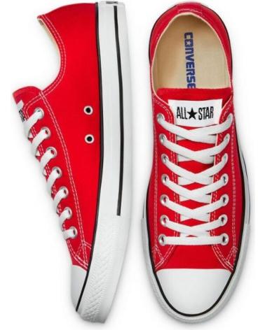 Deportivas CONVERSE  de Mujer y Niña ROJAS ALL STAR OX M9696C CLASICAS DE TELA  ROJO