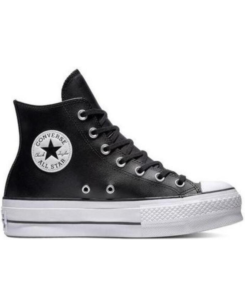 Deportivas CONVERSE de Mujer CHUK TAYLOR ALL STAR CTAS LIFT CLEAN HI BOTA PLATAFORMA PIEL NEGRO Deportivas CONVERSE de Mujer CHUK TAYLOR ALL STAR CTAS LIFT CLEAN HI BOTA PLATAFORMA PIEL NEGRO