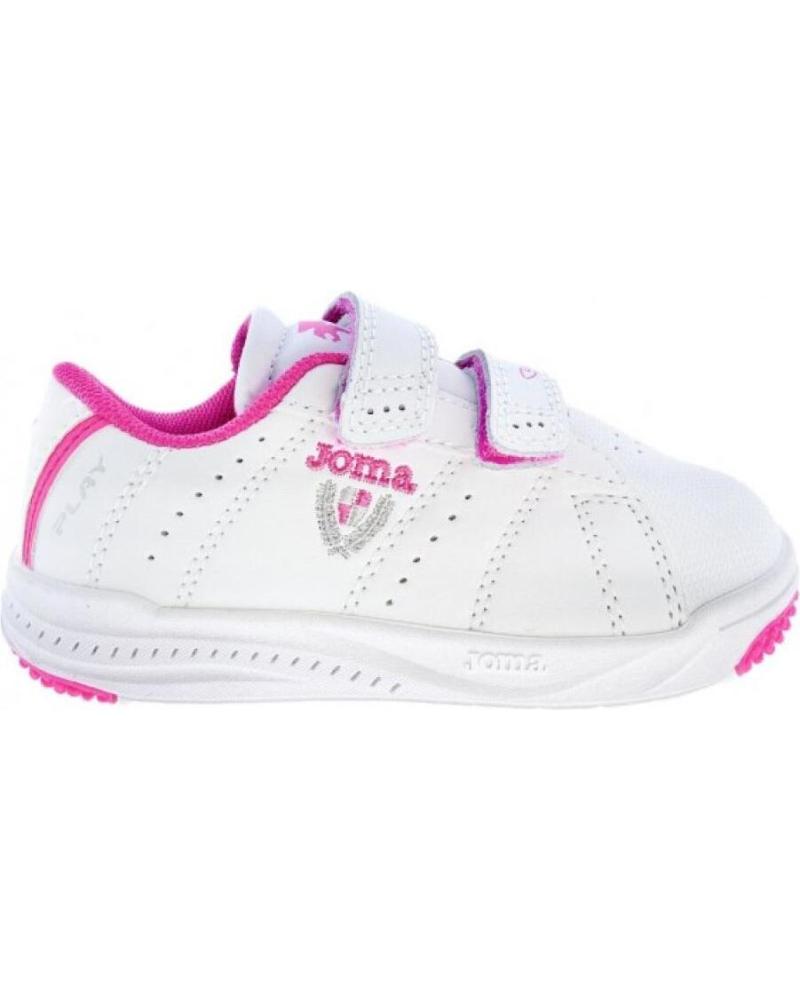 Deportivas JOMA  de Niña PLAY JR 2142 NINA Y ROSA  BLANCO