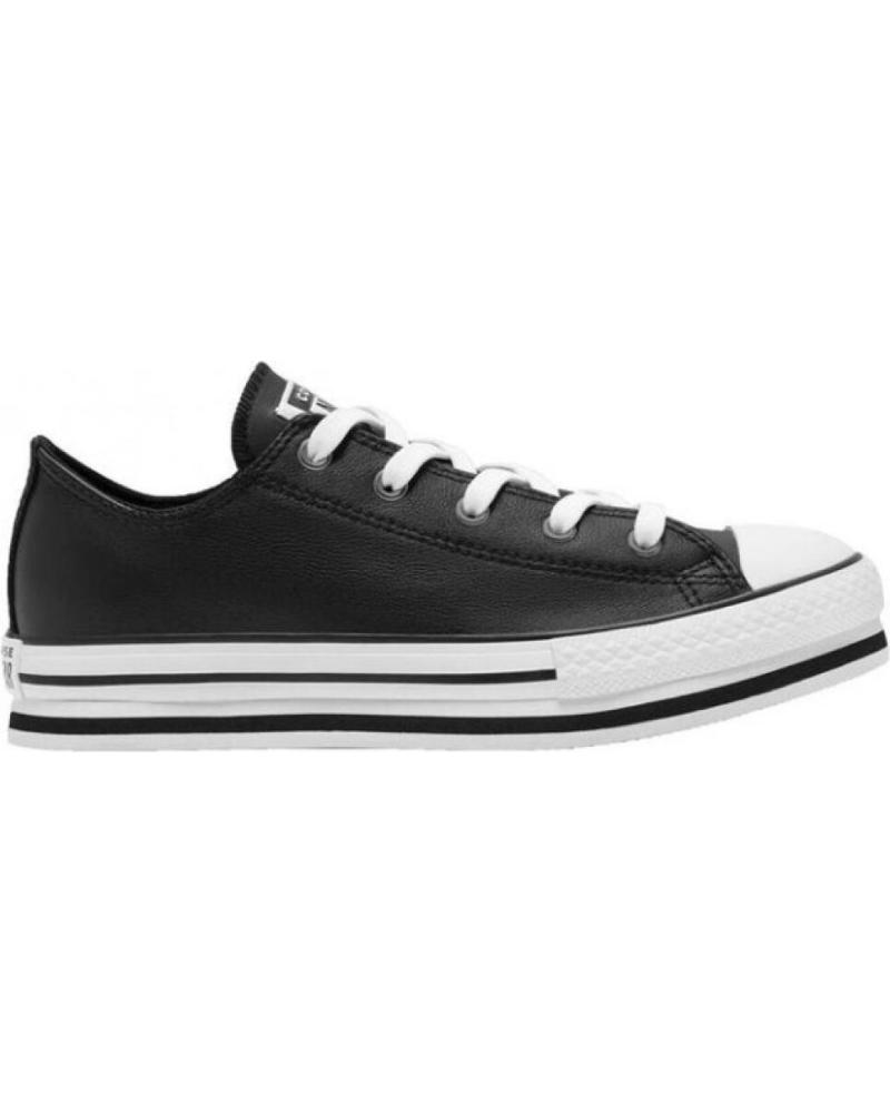 Deportivas CONVERSE  de Mujer y Niña ZAPATILLAS CHUCK TAYLOR ALL STAR LEATHER EVA PLATFORM NEGRA  NEGRO