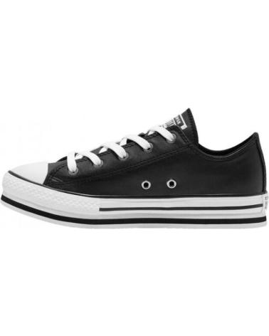 Deportivas CONVERSE  de Mujer y Niña ZAPATILLAS CHUCK TAYLOR ALL STAR LEATHER EVA PLATFORM NEGRA  NEGRO