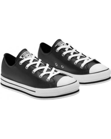 Deportivas CONVERSE  de Mujer y Niña ZAPATILLAS CHUCK TAYLOR ALL STAR LEATHER EVA PLATFORM NEGRA  NEGRO