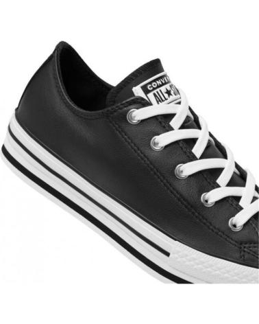 Deportivas CONVERSE  de Mujer y Niña ZAPATILLAS CHUCK TAYLOR ALL STAR LEATHER EVA PLATFORM NEGRA  NEGRO