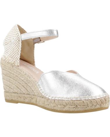 Sandalias MACARENA  de Mujer ALPARGATAS MUJER MODELO CARLA41 COLOR  PLATA