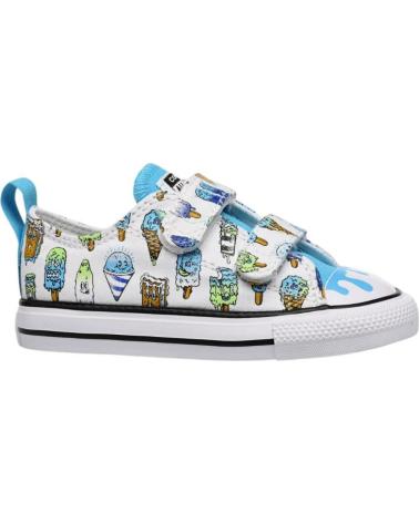 Deportivas CONVERSE  de Niña y Niño ALL STAR BEBE A01209C CON HELADOS  BLANCO