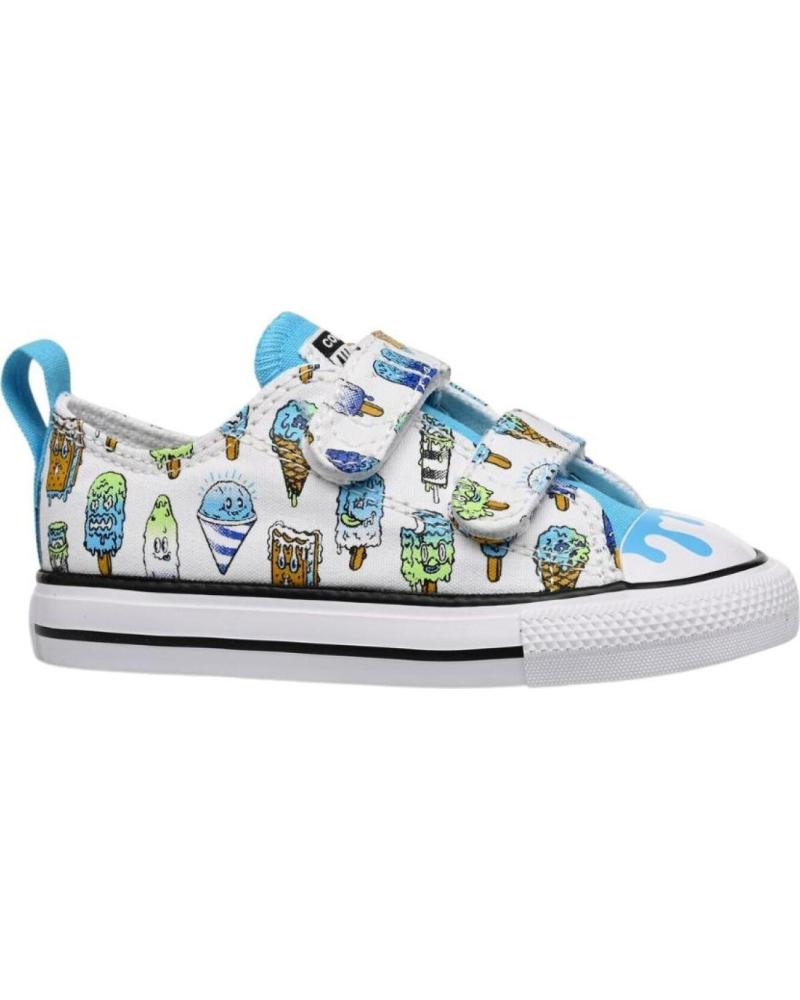 Deportivas CONVERSE  de Niña y Niño ALL STAR BEBE A01209C CON HELADOS  BLANCO