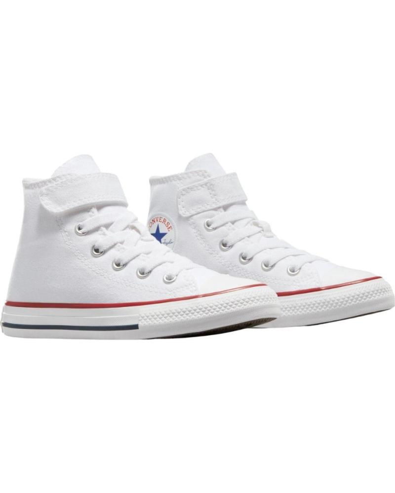 Deportivas De Nina CONVERSE BOTA CHUCK TAYLOR ALL STAR JUNIOR BLANCA VELCRO 372884C BLANCO