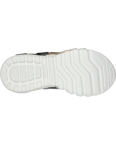 Deportivas SKECHERS  de Niña y Niño DEPORTIVO LUCES DORADO  NEGRO