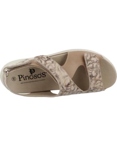 Sandales pour Femme PINOSOS SANDALIAS MUJER MODELO SENA COLOR MARRON LINEN