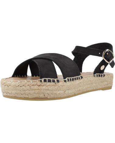Woman Sandals YELLOW ALPARGATAS MUJER MODELO RAQUEL COLOR  NEGRO
