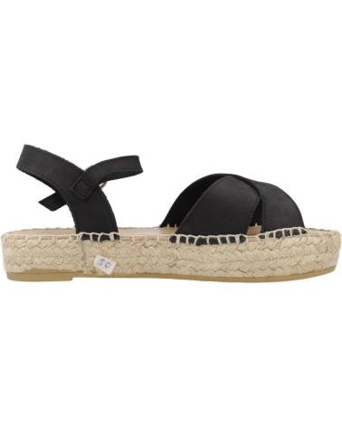 Woman Sandals YELLOW ALPARGATAS MUJER MODELO RAQUEL COLOR  NEGRO