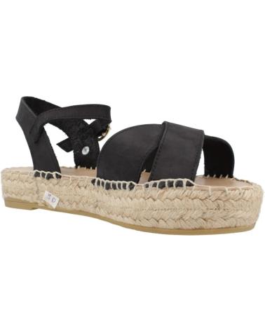 Woman Sandals YELLOW ALPARGATAS MUJER MODELO RAQUEL COLOR  NEGRO