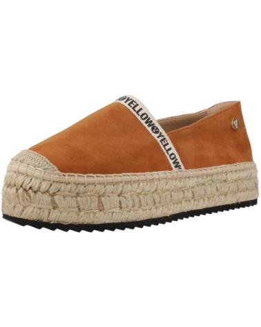 Chaussures YELLOW  pour Femme ALPARGATAS MUJER MODELO ANAIS COLOR MARRON  CAMEL