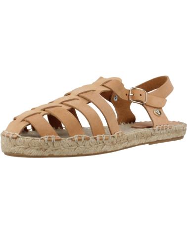 Sandales YELLOW  pour Femme ALPARGATAS MUJER MODELO NEUS COLOR MARRON  CUERO