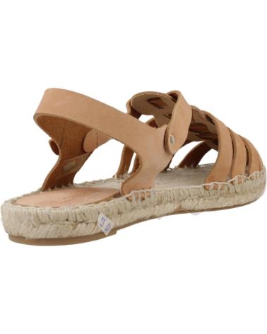 Sandales YELLOW  pour Femme ALPARGATAS MUJER MODELO NEUS COLOR MARRON  CUERO