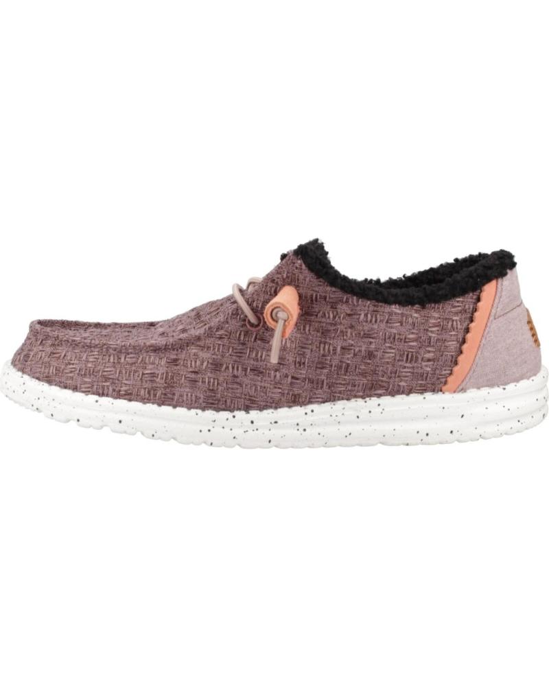 Chaussures HEY DUDE  pour Femme ZAPATOS CASUAL MUJER MODELO WENDY WARMTH COLOR BURDEOS PURPL  PURPLET