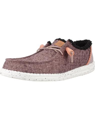 Chaussures HEY DUDE  pour Femme ZAPATOS CASUAL MUJER MODELO WENDY WARMTH COLOR BURDEOS PURPL  PURPLET