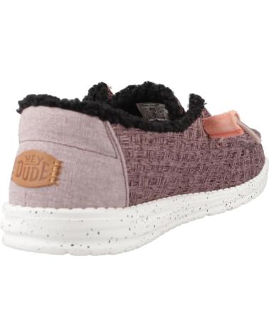 Chaussures HEY DUDE  pour Femme ZAPATOS CASUAL MUJER MODELO WENDY WARMTH COLOR BURDEOS PURPL  PURPLET