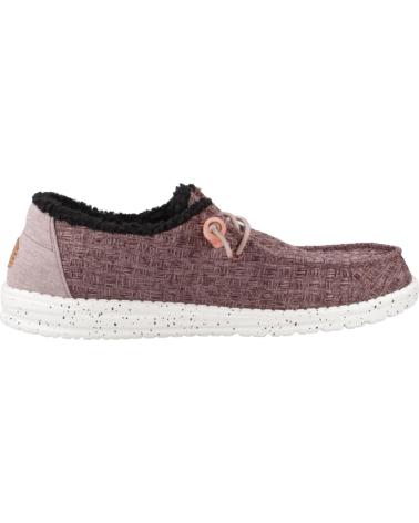 Chaussures HEY DUDE  pour Femme ZAPATOS CASUAL MUJER MODELO WENDY WARMTH COLOR BURDEOS PURPL  PURPLET