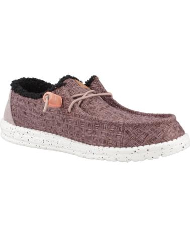 Chaussures HEY DUDE  pour Femme ZAPATOS CASUAL MUJER MODELO WENDY WARMTH COLOR BURDEOS PURPL  PURPLET