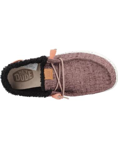 Chaussures HEY DUDE  pour Femme ZAPATOS CASUAL MUJER MODELO WENDY WARMTH COLOR BURDEOS PURPL  PURPLET