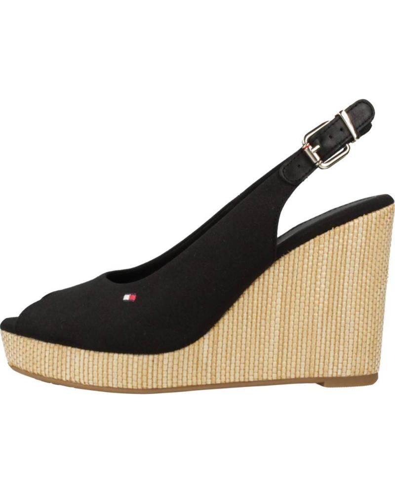 Sandalen TOMMY HILFIGER  für Damen SANDALIAS ICONIC ELENA SLING BACK WEDGE  NEGRO