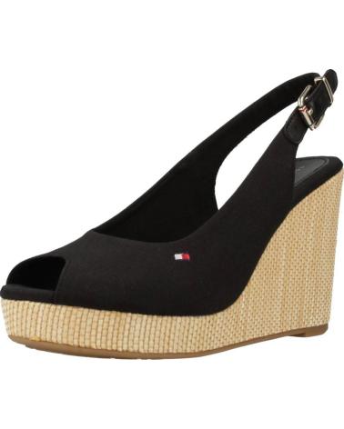 Sandalen TOMMY HILFIGER  für Damen SANDALIAS ICONIC ELENA SLING BACK WEDGE  NEGRO