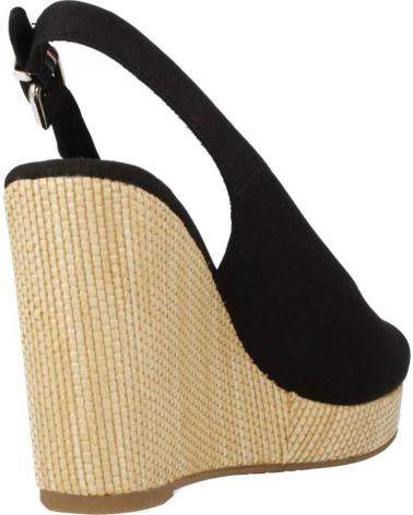 Sandalen TOMMY HILFIGER  für Damen SANDALIAS ICONIC ELENA SLING BACK WEDGE  NEGRO