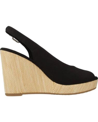 Sandalen TOMMY HILFIGER  für Damen SANDALIAS ICONIC ELENA SLING BACK WEDGE  NEGRO