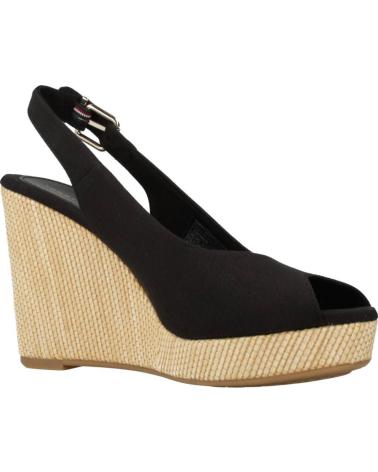 Sandalen TOMMY HILFIGER  für Damen SANDALIAS ICONIC ELENA SLING BACK WEDGE  NEGRO