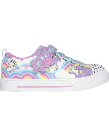 girl Trainers SKECHERS ZAPATILLA TWINKLE SPARKS NINA LUCES UNICORNIO 314809L-LVMT  DIBUJO-ESTAMPADO