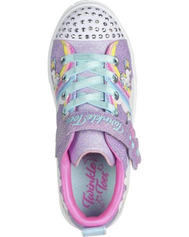 girl Trainers SKECHERS ZAPATILLA TWINKLE SPARKS NINA LUCES UNICORNIO 314809L-LVMT  DIBUJO-ESTAMPADO