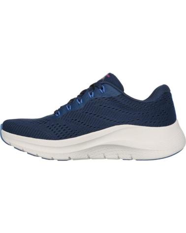 SKECHERS ZAPATILLAS EN PARA MUJER NAVY MESH-HOT PINK BLUE TRIM