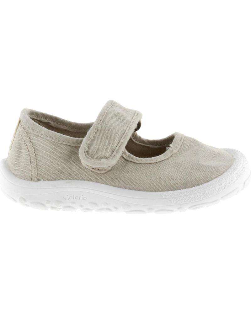 VICTORIA MERCEDITAS BAREFOOT LONA VELCRO BEIGE