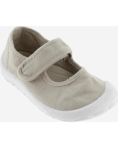 VICTORIA MERCEDITAS BAREFOOT LONA VELCRO BEIGE