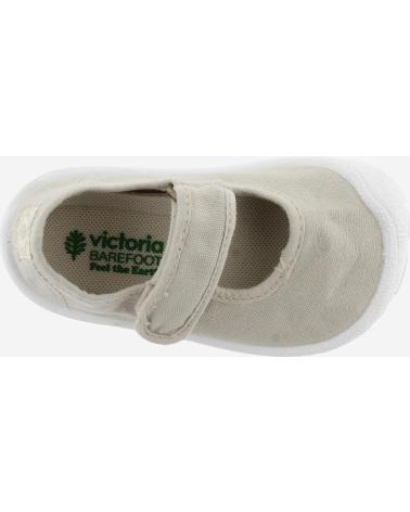 VICTORIA MERCEDITAS BAREFOOT LONA VELCRO BEIGE