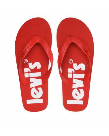 Man Flip flops LEVIS D6565-0006 DIXON POSTER BRILLIANT RED